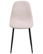 Set of 4 Dining Chairs CRANDALL Fabric Beige