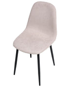 Set of 4 Dining Chairs CRANDALL Fabric Beige