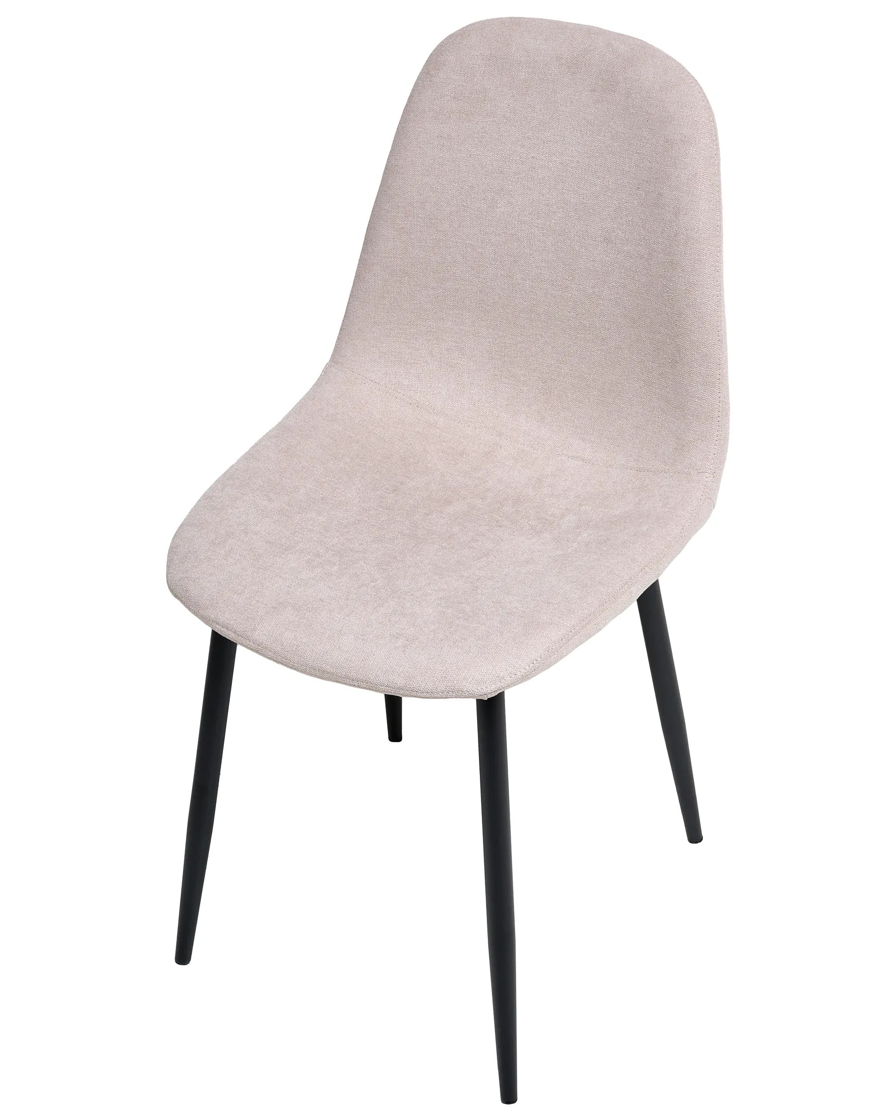 Set of 4 Dining Chairs CRANDALL Fabric Beige