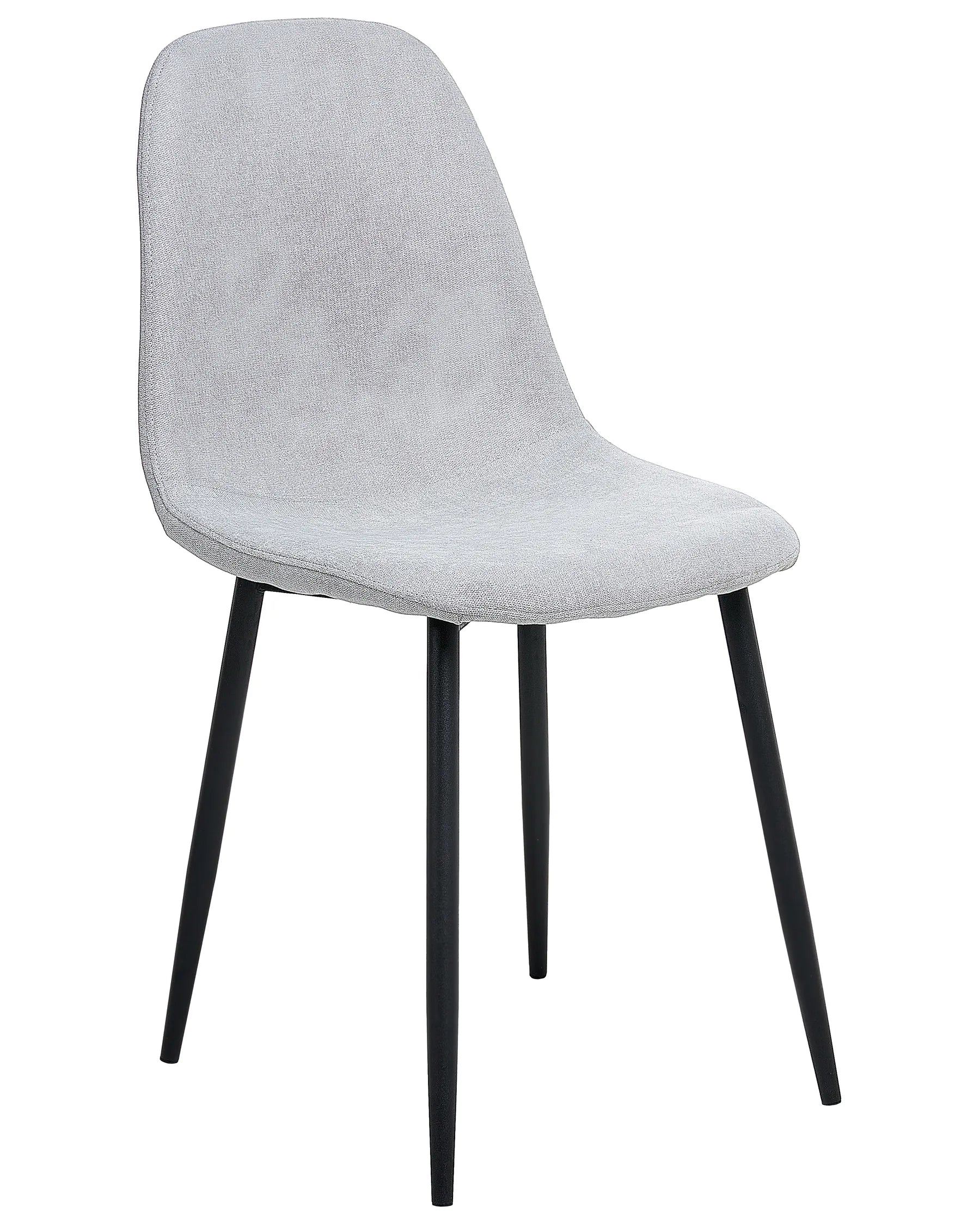 Set of 4 Dining Chairs CRANDALL Fabric Light Grey