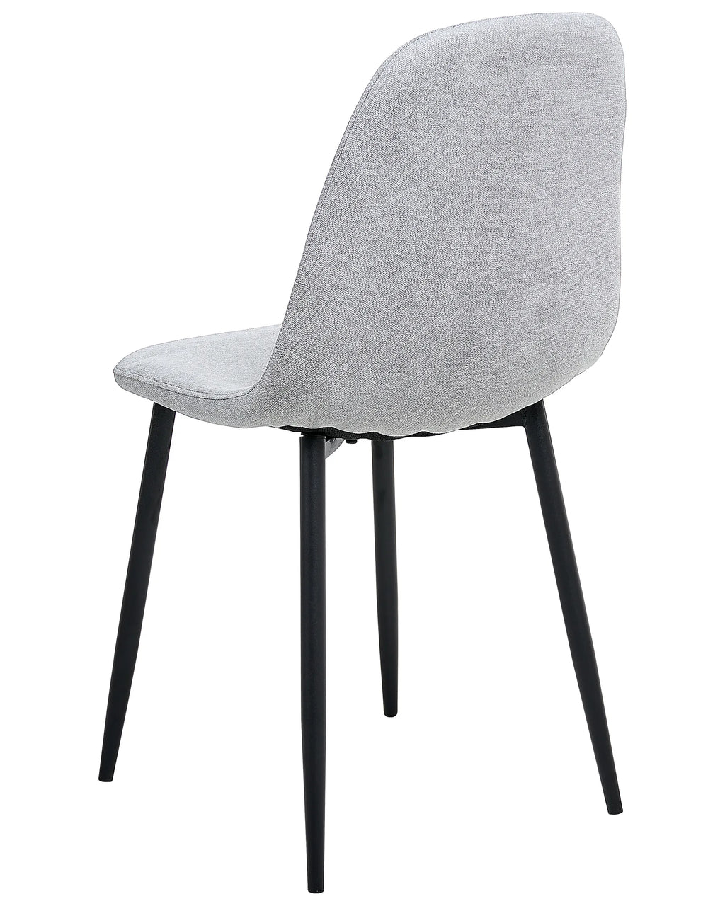 Set of 4 Dining Chairs CRANDALL Fabric Light Grey
