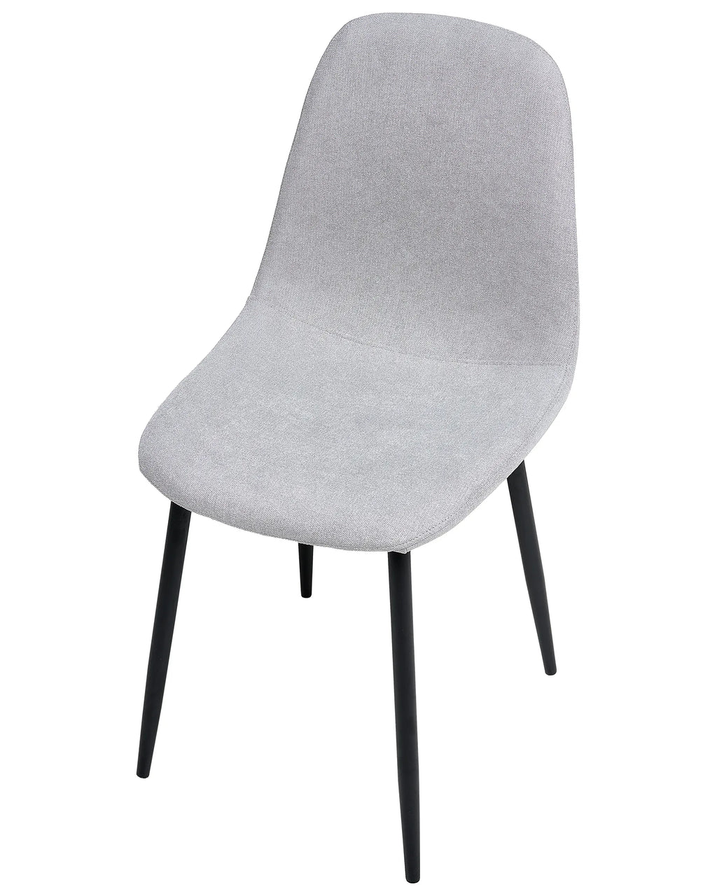 Set of 4 Dining Chairs CRANDALL Fabric Light Grey