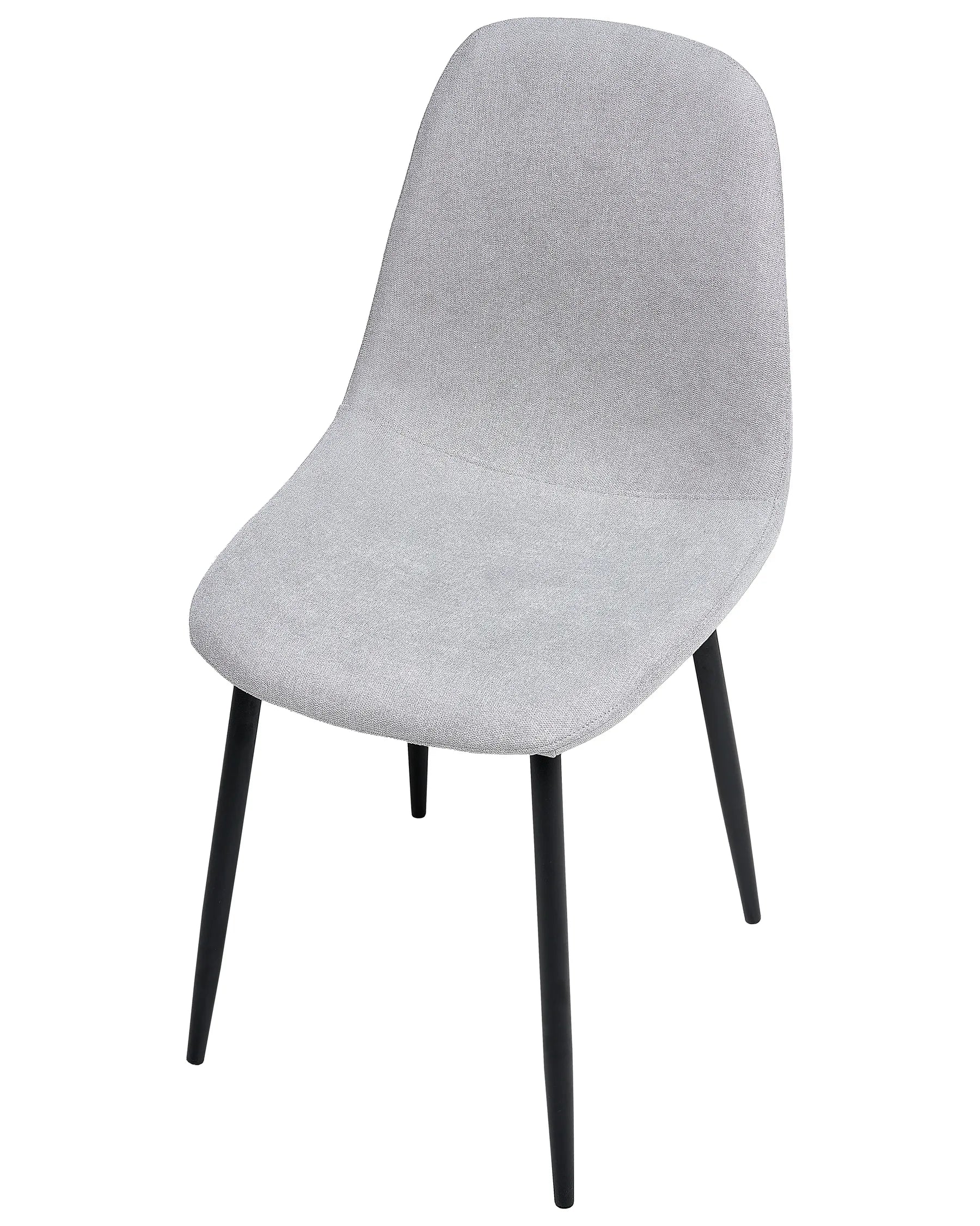 Set of 4 Dining Chairs CRANDALL Fabric Light Grey