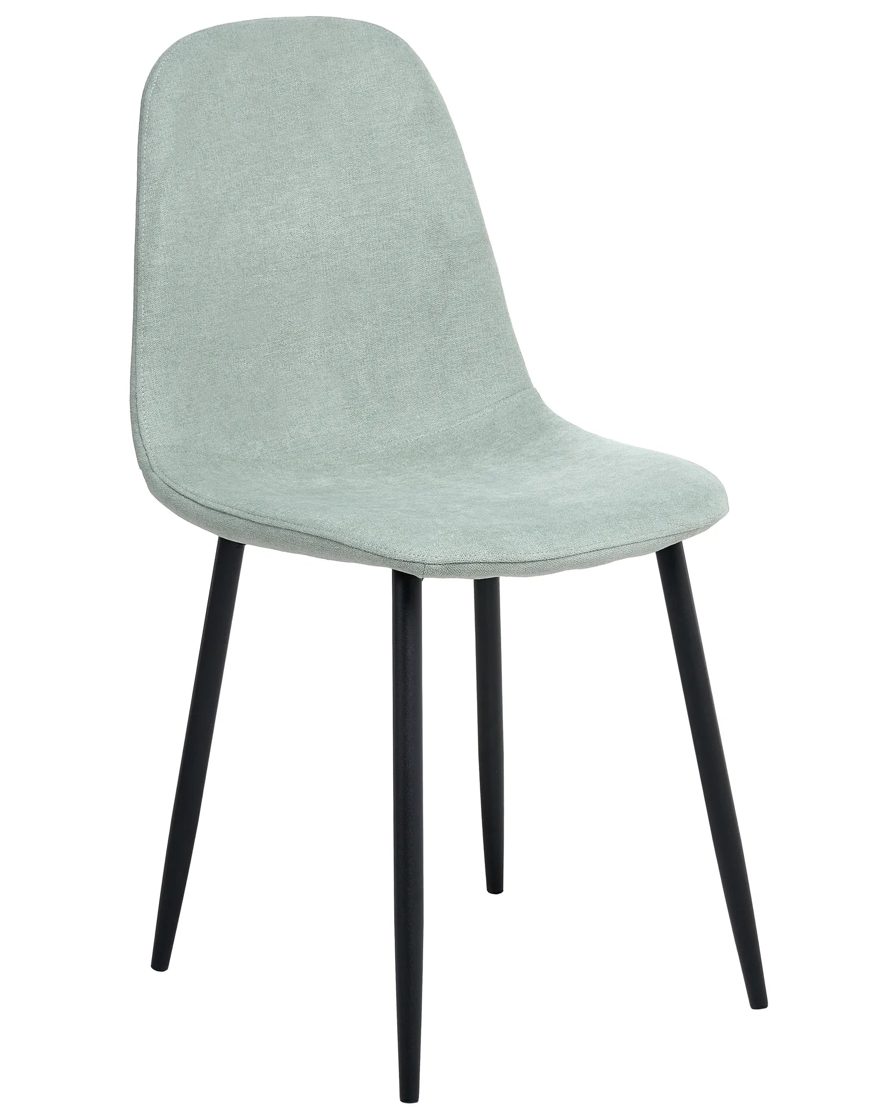 Set of 4 Dining Chairs CRANDALL Fabric Light Green