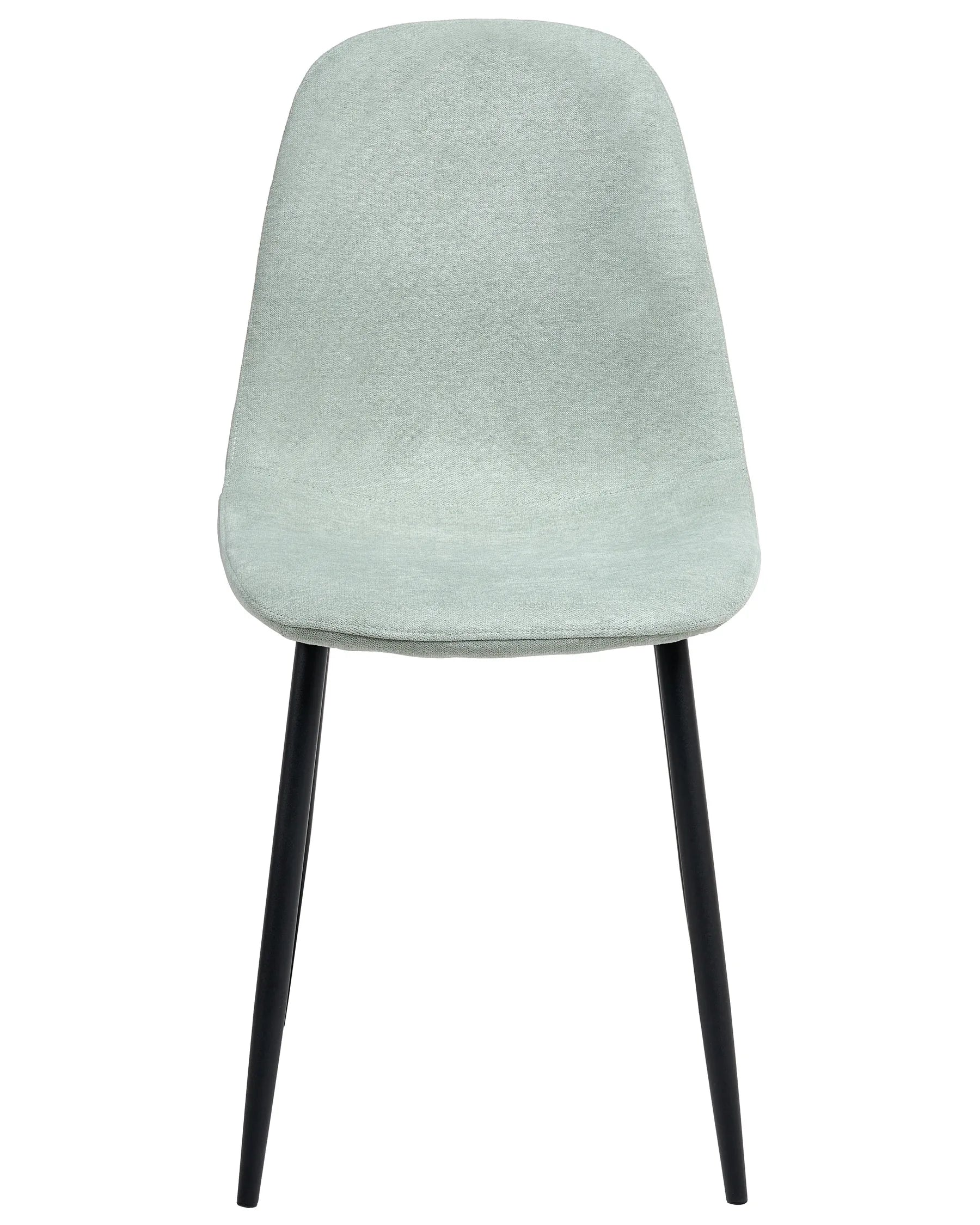 Set of 4 Dining Chairs CRANDALL Fabric Light Green