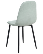 Set of 4 Dining Chairs CRANDALL Fabric Light Green