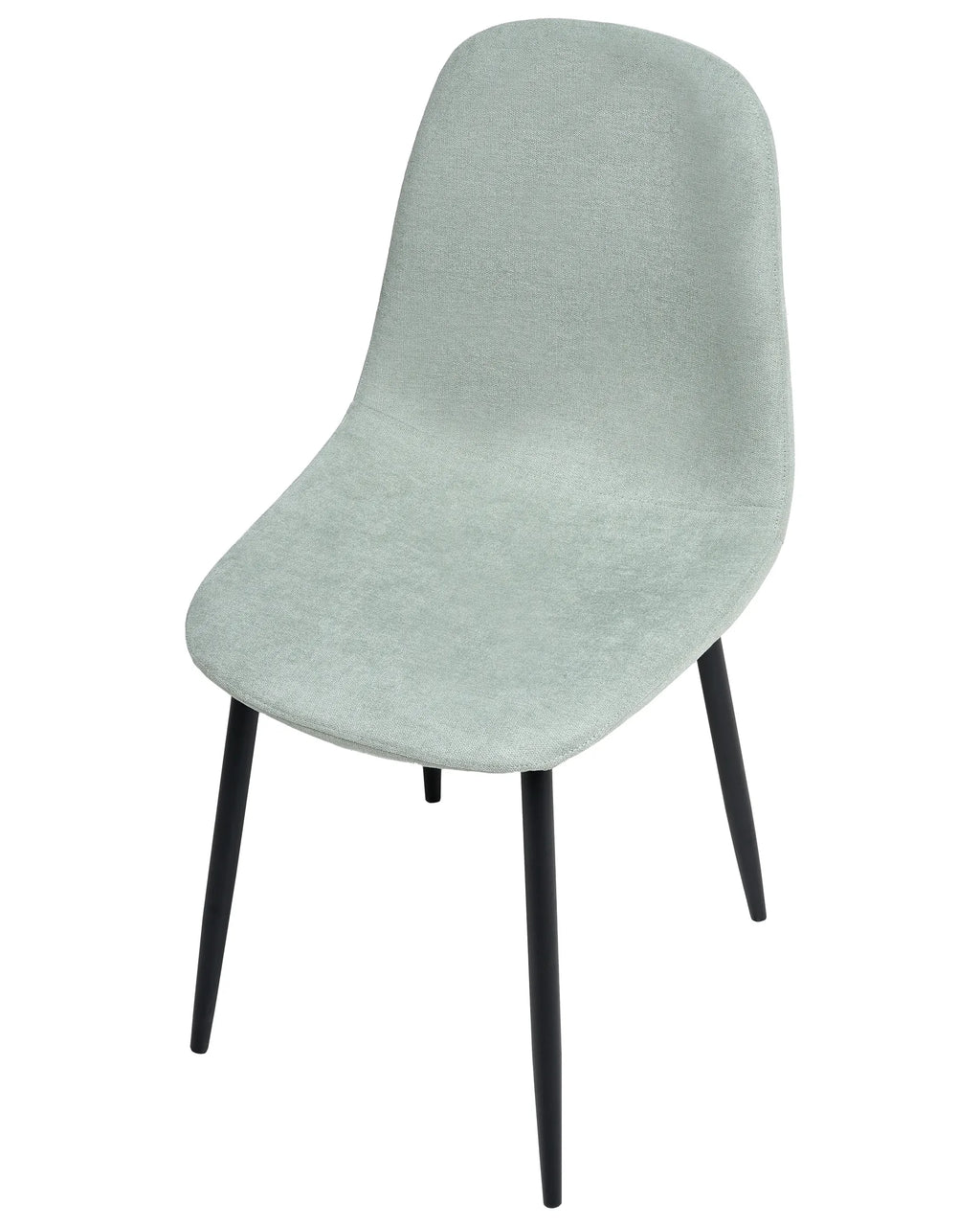 Set of 4 Dining Chairs CRANDALL Fabric Light Green