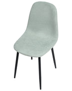 Set of 4 Dining Chairs CRANDALL Fabric Light Green