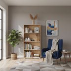 Thomas Artisan Oak Effect Slim Low Short Bookcase