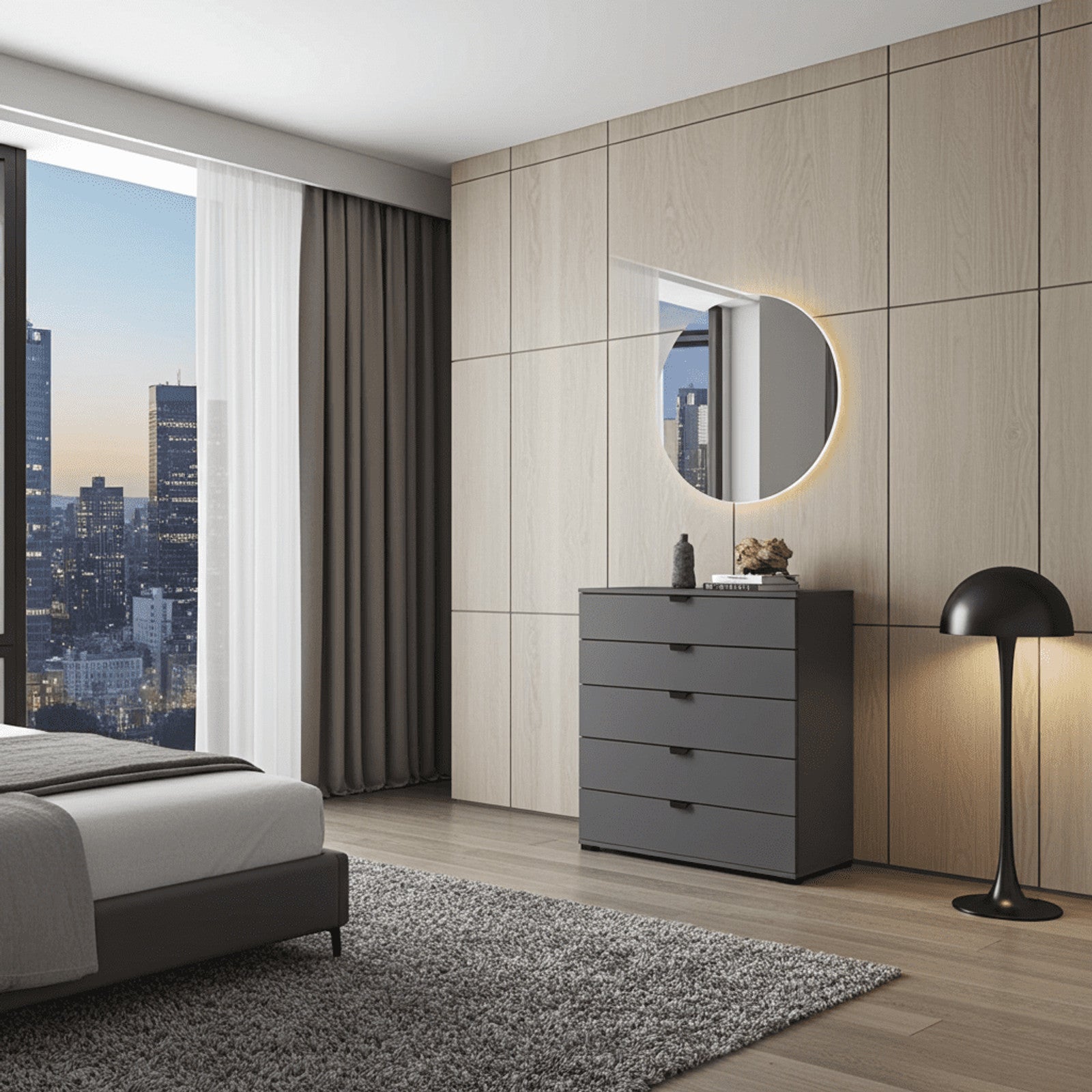Valentina Grey Chest of Drawers