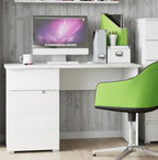 Santino White Gloss Computer Desk
