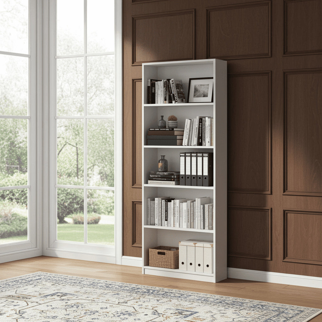 Cordoba Large Arctic White Bookcase Bookshelf