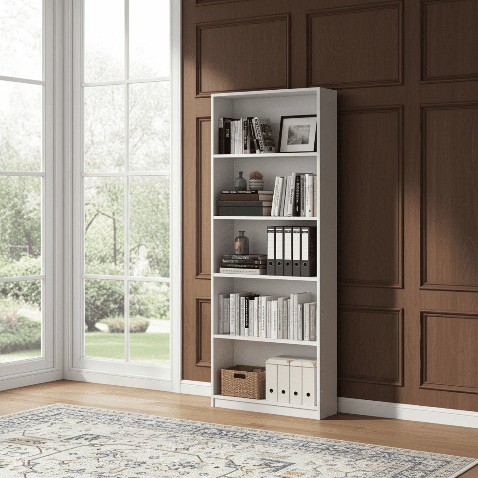 Cordoba Large Arctic White Bookcase Bookshelf