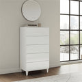Madrid White Gloss Tall Chest Of Drawers