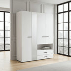 Limone White 4 Door Wardrobe