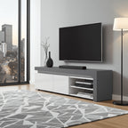 Athens Grey And White Gloss TV Unit