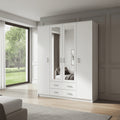 Kano White 4 Door Wardrobe