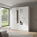 Kano White 4 Door Wardrobe