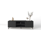 Atlantis Matte Black Large TV Cabinet