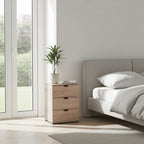 Limone Oak Effect 3 Drawer Bedside Table