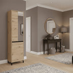 Rosmara Artisan Oak Effect Slim Narrow Shallow Depth Hallway Wardrobe