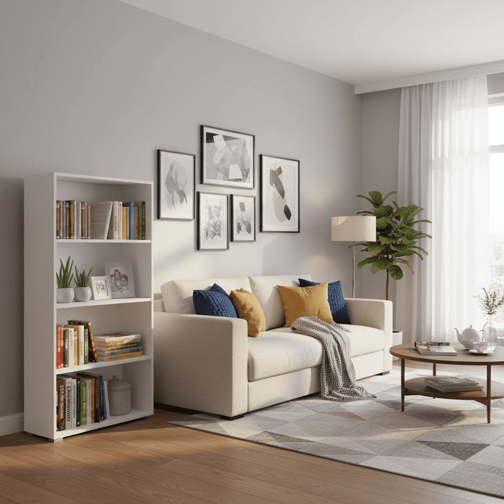 Thomas White Slim Low Short Bookcase