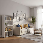 Thomas White Slim Low Short Bookcase