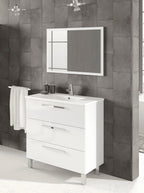 Valdo Bathroom Vanity Sink With Undersink Cupboard White Gloss