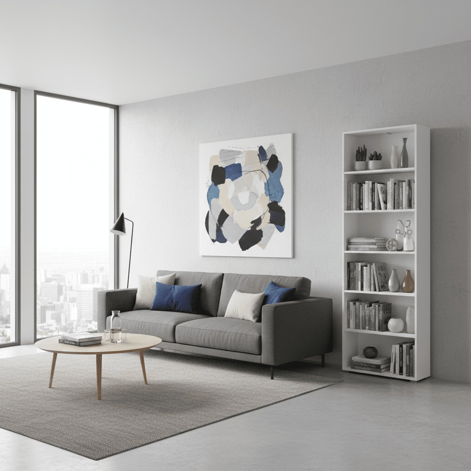 Thomas White Slim 211.5cm Tall Bookcase