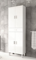Valdo Tall Bathroom Cupboard White Gloss
