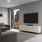 Dariqon Cashmere And Oak Effect Large Wide 180cm TV Unit