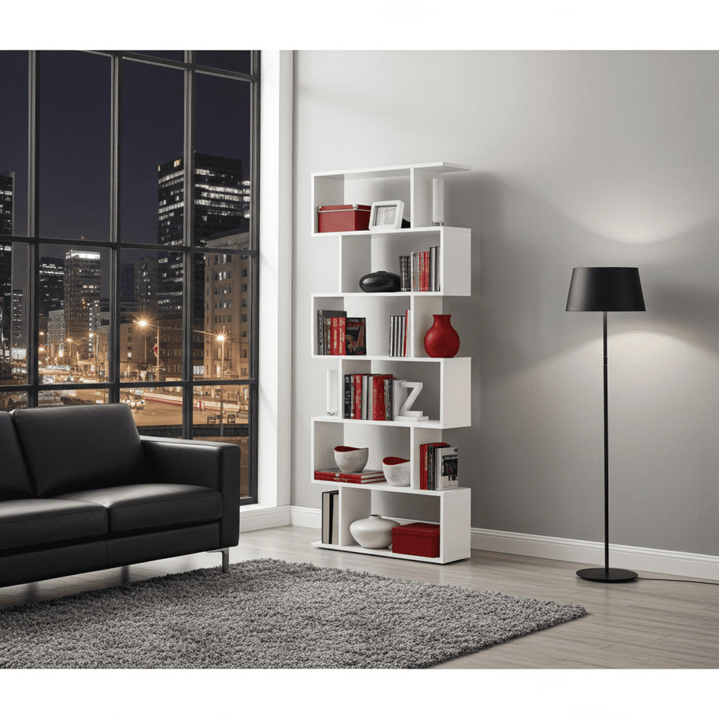 Zing White Gloss Bookcase