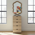 Limone Oak Effect Narrow 5 Drawer Chest