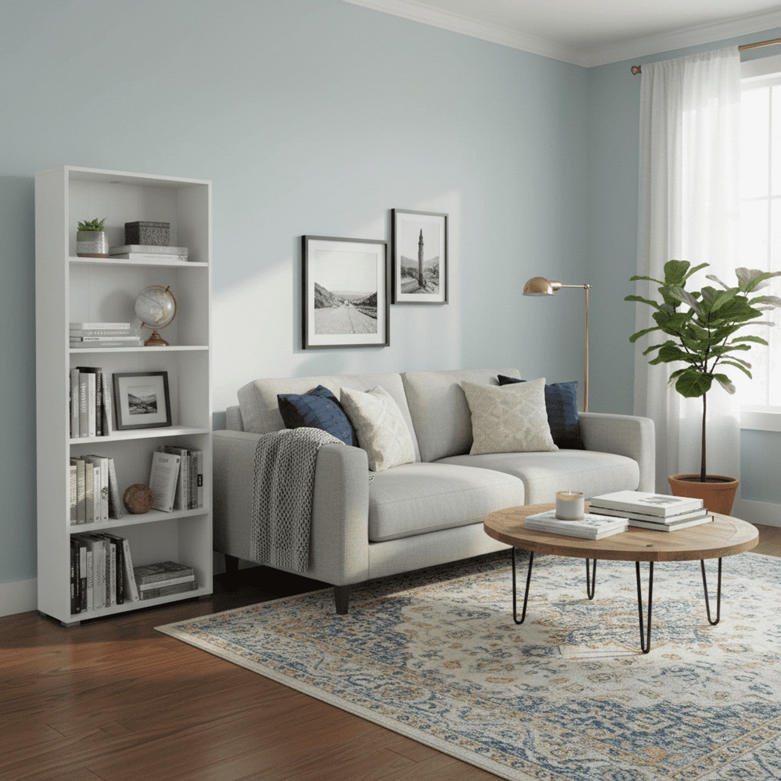 Thomas White Slim 176.5cm Tall Bookcase