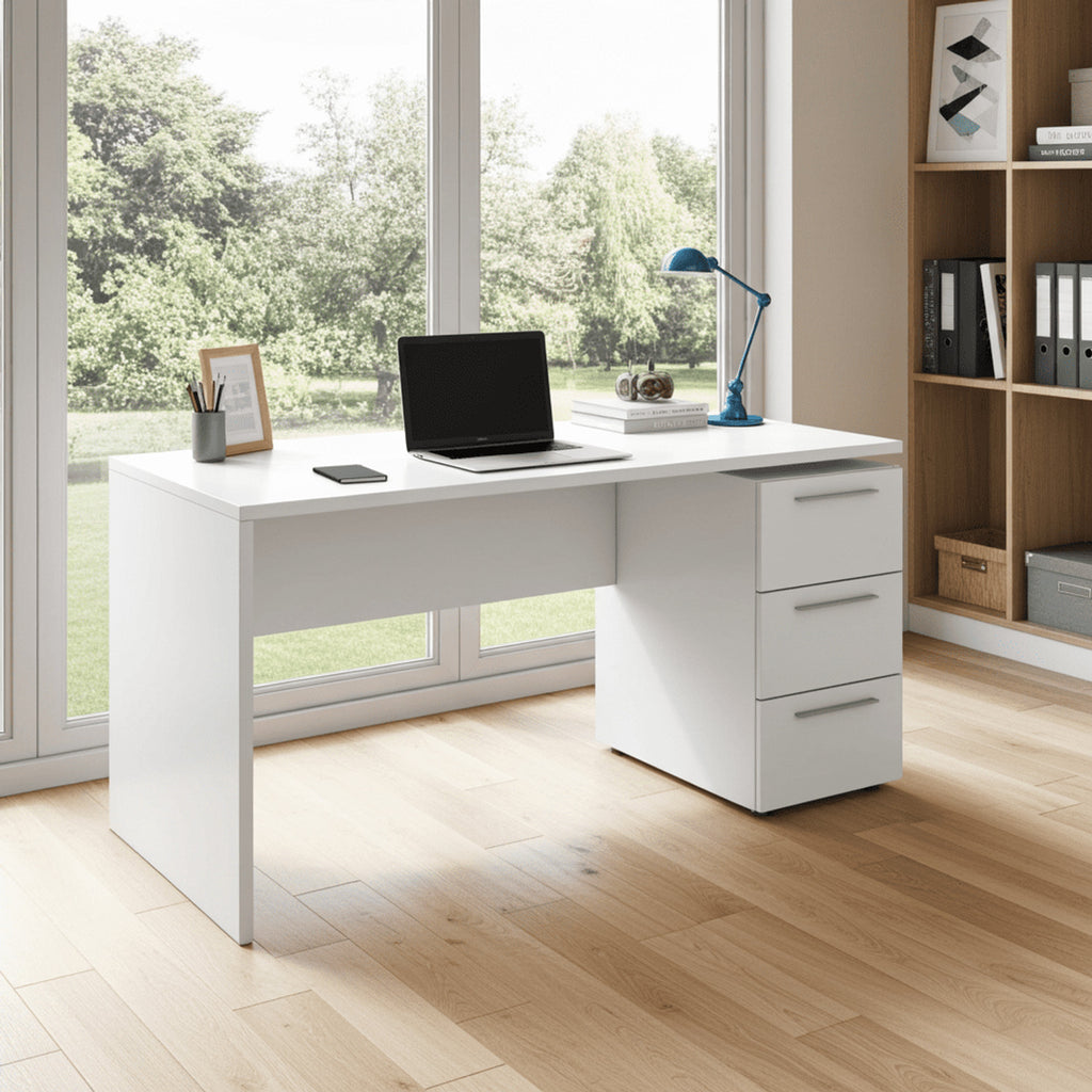 Amur Arctic White Computer Office Desk Table
