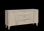 Santino Sonoma Oak Effect Large Wide 2 Door / 3 Drawer Sideboard