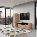 Norrvik Artisan Oak Effect Slatted TV Entertainment Unit