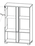 Elise White High Gloss And Grey Low Display Cabinet