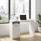 Reygo Matt White Computer Desk