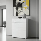Santino White High Gloss Tall Sideboard