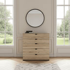 Limone Oak Effect Wide 5 Drawer Chest