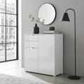Santino White High Gloss Tall 2 Door Sideboard