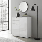 Santino White High Gloss Tall 2 Door Sideboard