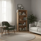 Thomas Artisan Oak Effect Slim Low Short Bookcase
