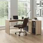 Luiz Oak Flexi Corner Office Desk