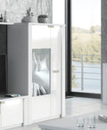 Ice White High Gloss Wide Display Unit
