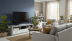 Pietra Large TV Cabinet Grey and White Gloss