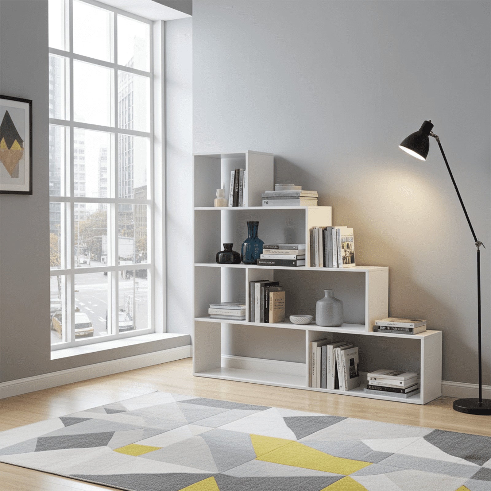 Step White Gloss Bookcase