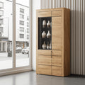 Camar Large Oak Effect 2 Door Display Cabinet