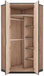 Vant Oak Effect 2 Door Corner Wardrobe